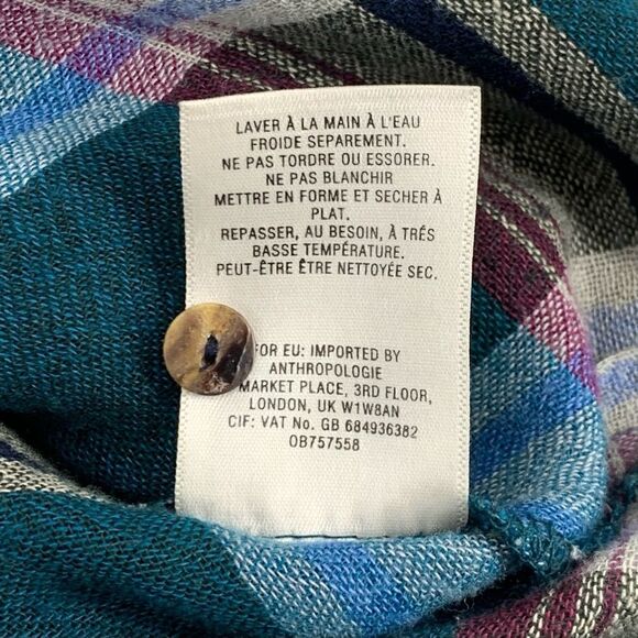 ANTHROPOLOGIE Akemi + Kin Lucie Plaid Tunic Shirt - Picture 6 of 9